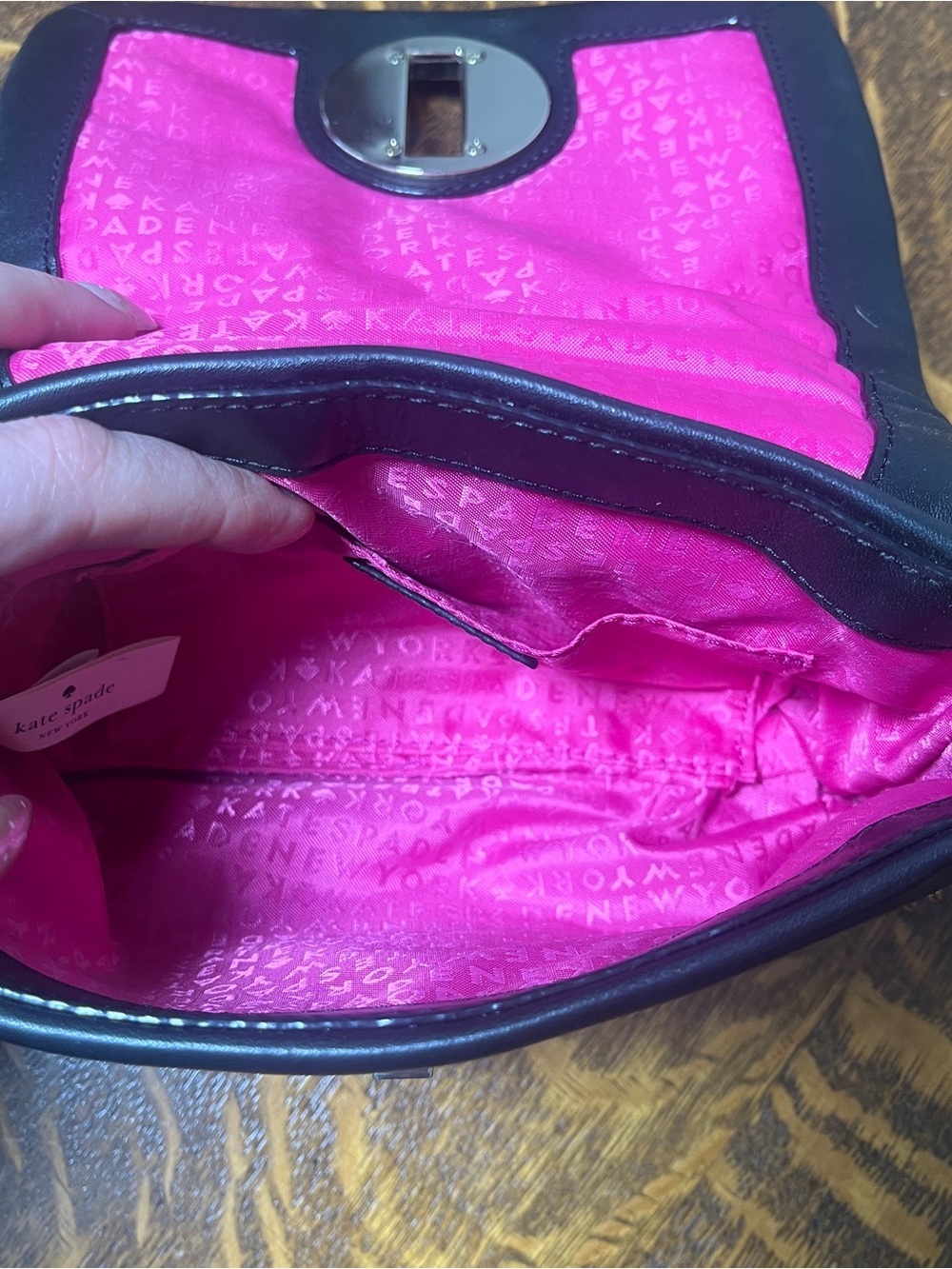 kate spade New York Astor Court Naomi Black Quilted Crossbody Shoulder Bag. - Picture 7 of 10